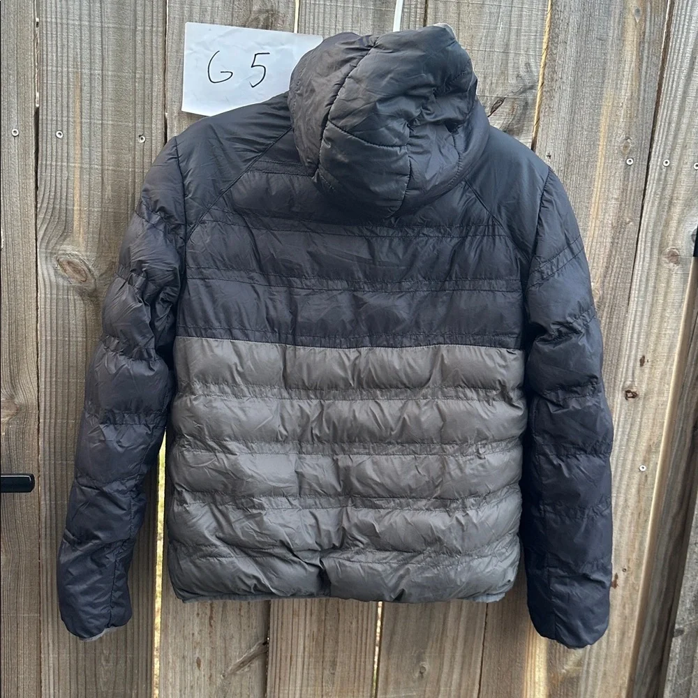 Michael Kors Black Puffer Jacket with Orange Details Size 14